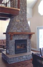 Fireplace made ​​of thin stone Buck Skin